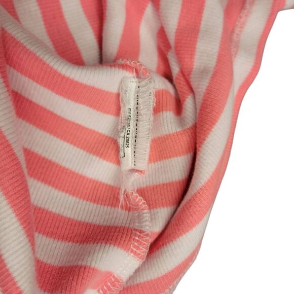 Guess Soft Peach Striped Knit Top - Picture 6 of 7